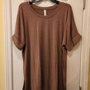 Zenana cuffed short sleeve top